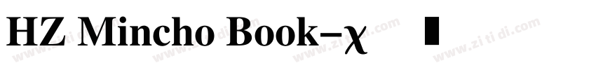 HZ Mincho Book字体转换